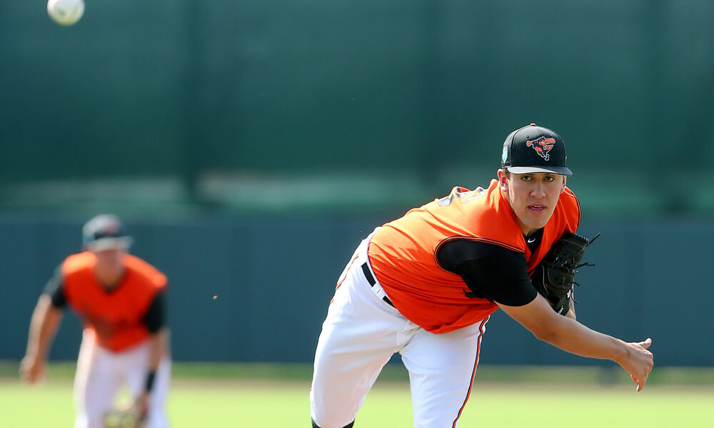 Orioles rookie Grayson Rodriguez is experiencing some growing