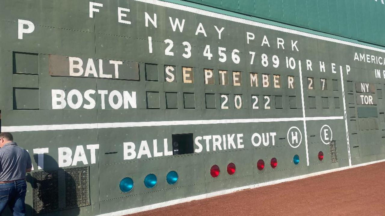 Changing the scores on the scoreboard inside Fenway Park., Smithsonian  Photo Contest