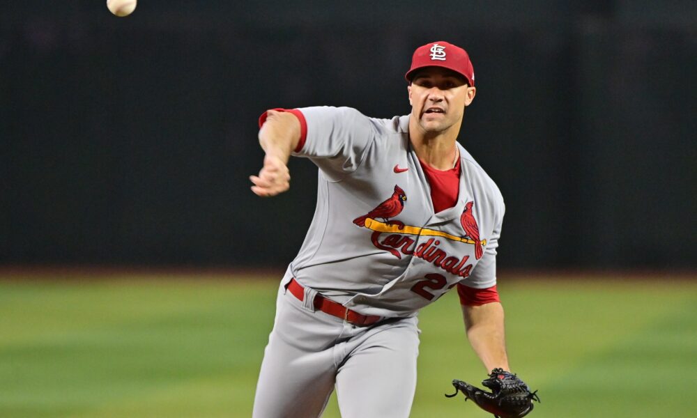 Jack Flaherty of the St. Louis Cardinals looks on prior to a game